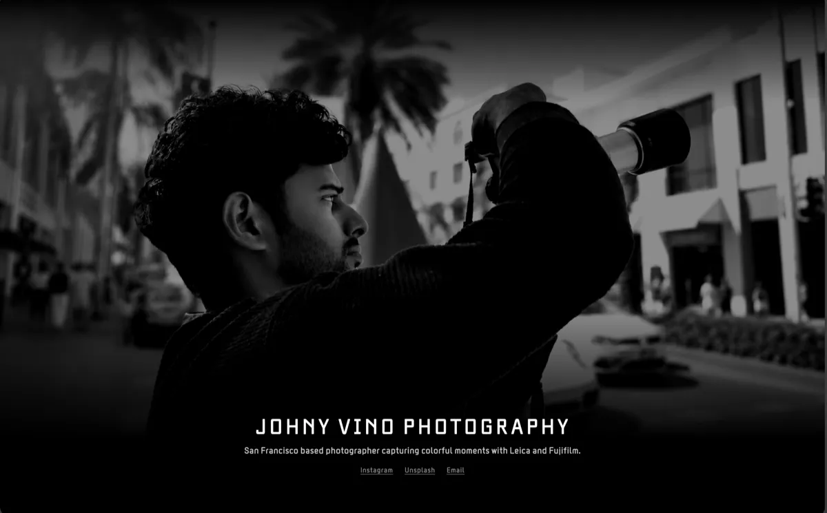 Cover frame from a personal photography journal.