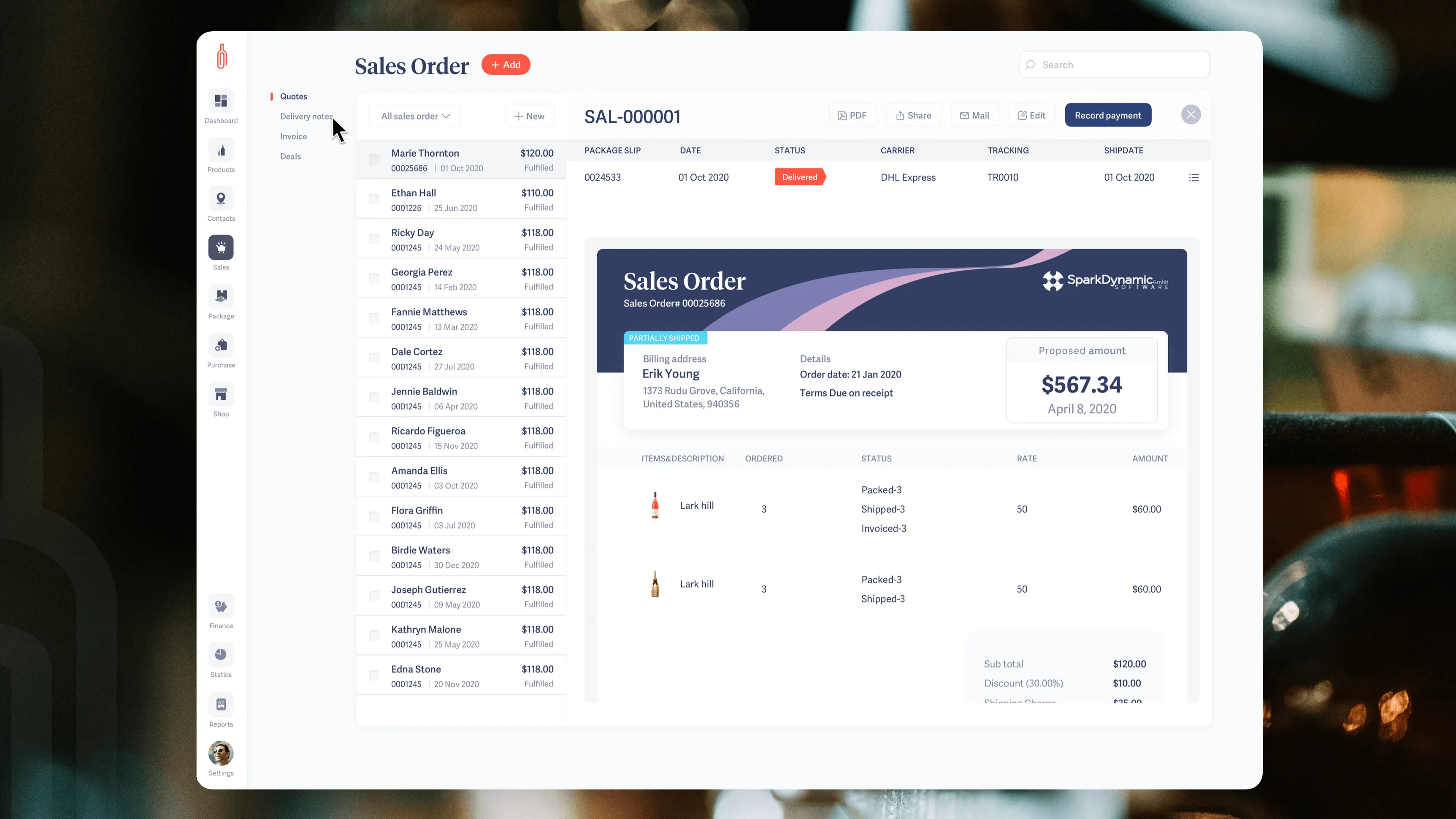 Vinosoft branding and platform overview screen.
